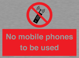 PV5100: no mobile phones to be used