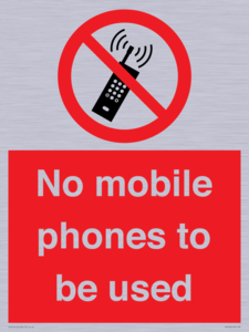PV5100: no mobile phones to be used