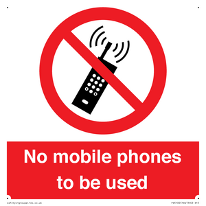 PV5100: no mobile phones to be used