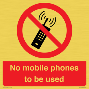 PV5100: no mobile phones to be used