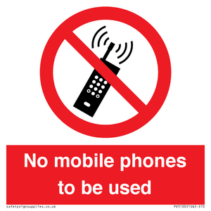 PV5100: no mobile phones to be used