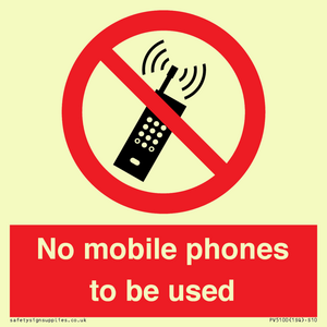 PV5100: no mobile phones to be used