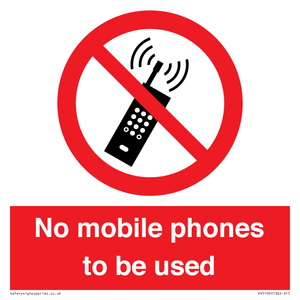 PV5100: no mobile phones to be used