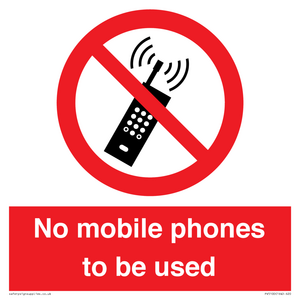 PV5100: no mobile phones to be used