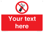 PV5105: Custom No Mobiles Sign