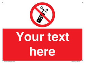 PV5105: Custom No Mobiles Sign