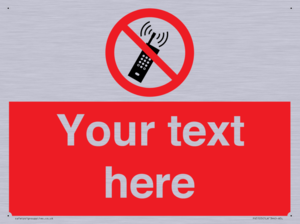 PV5105: Custom No Mobiles Sign