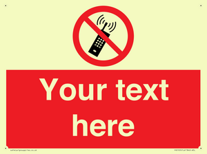 PV5105: Custom No Mobiles Sign