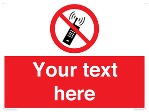 PV5105: Custom No Mobiles Sign