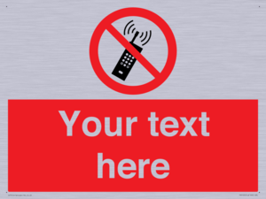 PV5105: Custom No Mobiles Sign