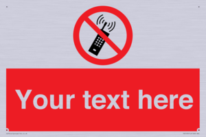 PV5105: Custom No Mobiles Sign