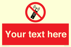 PV5105: Custom No Mobiles Sign