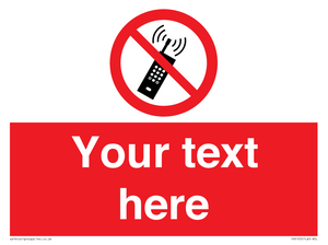 PV5105: Custom No Mobiles Sign