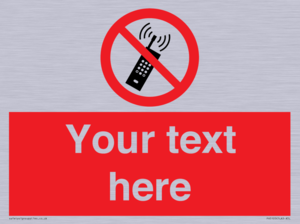 PV5105: Custom No Mobiles Sign