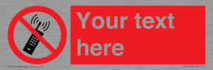 PV5105: Custom No Mobiles Sign