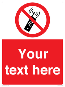 PV5105: Custom No Mobiles Sign