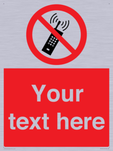 PV5105: Custom No Mobiles Sign