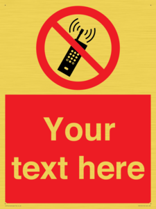PV5105: Custom No Mobiles Sign