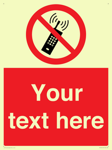 PV5105: Custom No Mobiles Sign