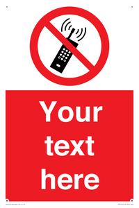 PV5105: Custom No Mobiles Sign