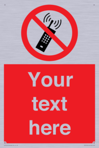 PV5105: Custom No Mobiles Sign