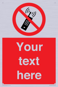PV5105: Custom No Mobiles Sign