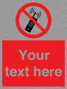 PV5105: Custom No Mobiles Sign