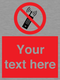 PV5105: Custom No Mobiles Sign