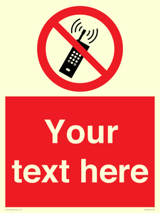 PV5105: Custom No Mobiles Sign