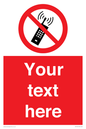 PV5105: Custom No Mobiles Sign