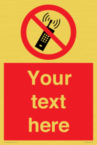 PV5105: Custom No Mobiles Sign