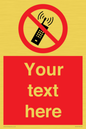 PV5105: Custom No Mobiles Sign
