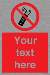 PV5105: Custom No Mobiles Sign
