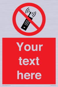 PV5105: Custom No Mobiles Sign