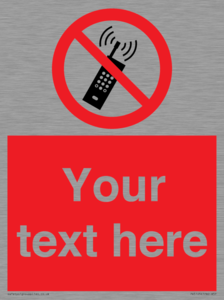 PV5105: Custom No Mobiles Sign