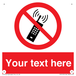 PV5105: Custom No Mobiles Sign