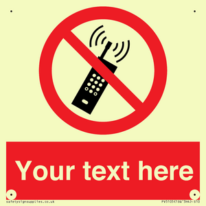 PV5105: Custom No Mobiles Sign