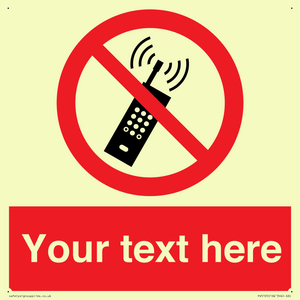 PV5105: Custom No Mobiles Sign