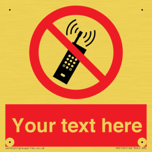 PV5105: Custom No Mobiles Sign