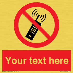 PV5105: Custom No Mobiles Sign