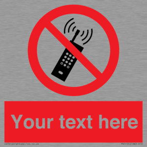 PV5105: Custom No Mobiles Sign