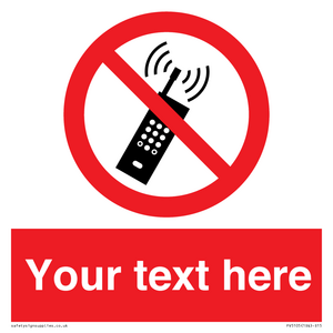 PV5105: Custom No Mobiles Sign