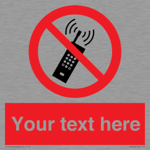 PV5105: Custom No Mobiles Sign