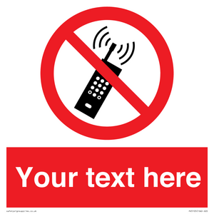 PV5105: Custom No Mobiles Sign