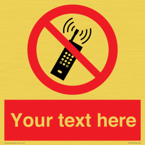 PV5105: Custom No Mobiles Sign