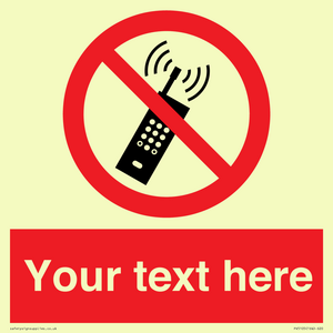 PV5105: Custom No Mobiles Sign
