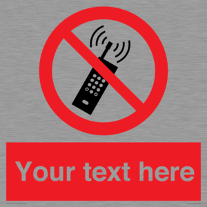PV5105: Custom No Mobiles Sign