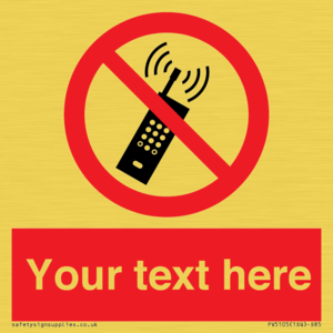 PV5105: Custom No Mobiles Sign