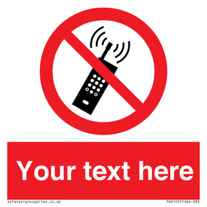 PV5105: Custom No Mobiles Sign