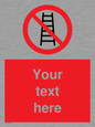 PV5106: Custom No Ladders Sign
